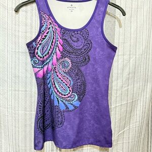 Athleta Purple Paisley Tank Top